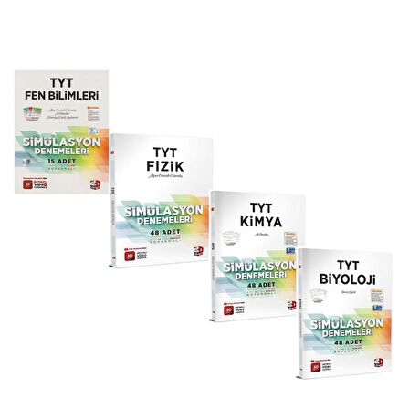 3D Yayınları TYT Fen Bilimleri Fizik Kimya ve Biyoloji Deneme Seti 4 Kitap