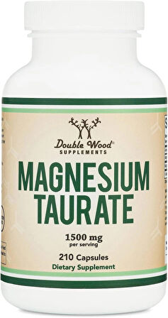 Double Wood Magnesium Taurate Cardiovascular Health to Boost 210 Vegan Caps