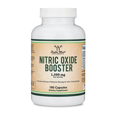 Double Wood Nitric Oxide Booster with Nitrosigine L Arginine and L Citrulline 180 Caps