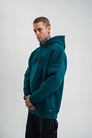 Kolları Nakış İşlemeli Oversize Sweatshirt