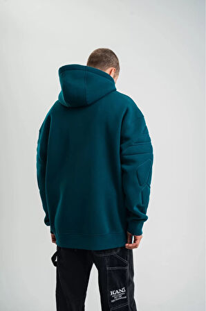 Kolları Nakış İşlemeli Oversize Sweatshirt