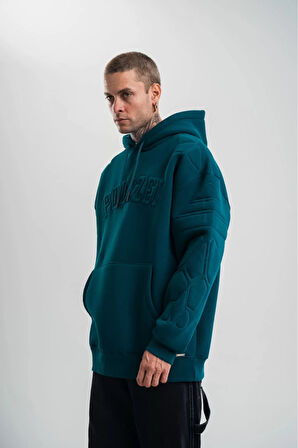Kolları Nakış İşlemeli Oversize Sweatshirt