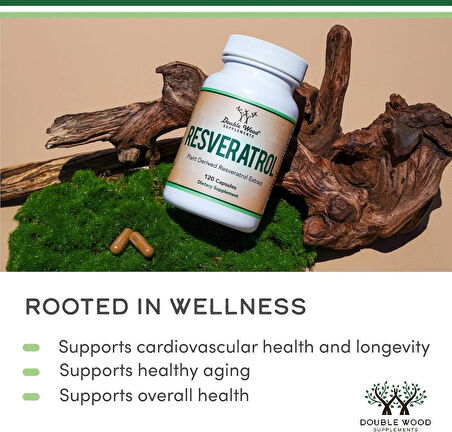 Double Wood 50% Trans Resveratrol Polygonum Root Healthy Aging 500mg 120 Caps