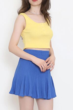 Çıtçıtlı Kaşkorse Bluz Sarı - 80192.1059.