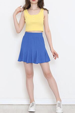 Çıtçıtlı Kaşkorse Bluz Sarı - 80192.1059.