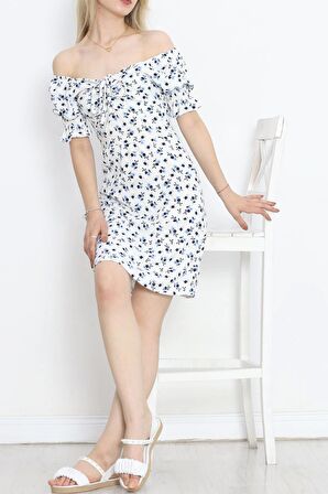 Asansörlü Gipeli Elbise Beyaz - 1263.751.