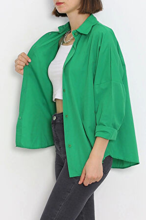 Oversize Gömlek Yeşil8 - 18934.1247.