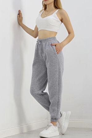 3 İplik Eşofman Altı Gri - 19172.1059.