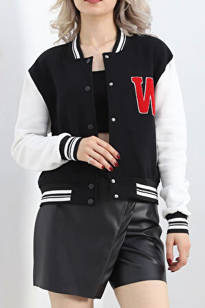 Nakışlı Kolej Ceket Siyah - 20277.1554.