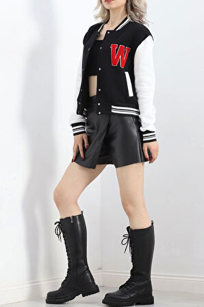 Nakışlı Kolej Ceket Siyah - 20277.1554.