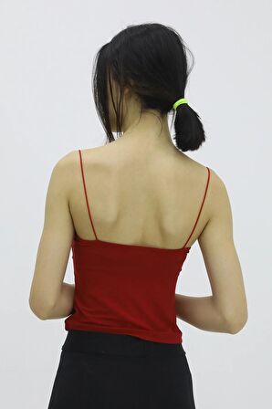 İp Askılı Bluz Kırmızı - P-019894