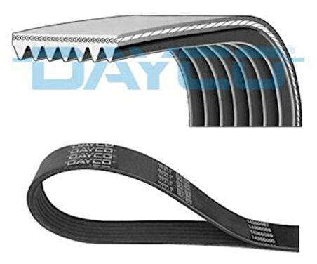 Dayco 7PK2872 Kanallı V Kayışı 7PK2872 Transit V184 01-06 V347 06-14 2.4TDCI Klimalı YC1E6C301DB