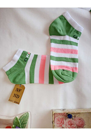 3 ÇİFT PATİK ÇORAP DİKİŞSİZ KADIN PAMUKLU KISA KONÇ DESENLİ ÇORABI 36-40 BEYAZ ÇİÇEKLİ