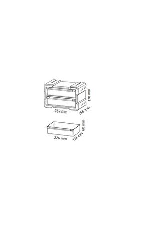 Dy 2’li Modüler Monoblok Çekmece Seti Rca6012