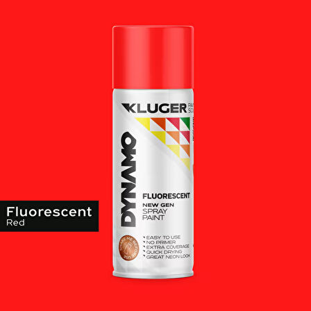 Kluger Floresan Kırmızı Sprey Boya 450
