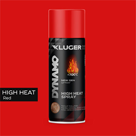 Kluger Isıya Dayanıklı Kırmızı Sprey Boya 505