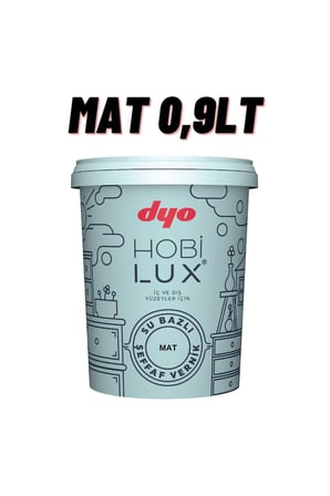 Hobilux Mat Su Bazlı Şeffaf Vernik 0,9 lt ( 9003- Mat)