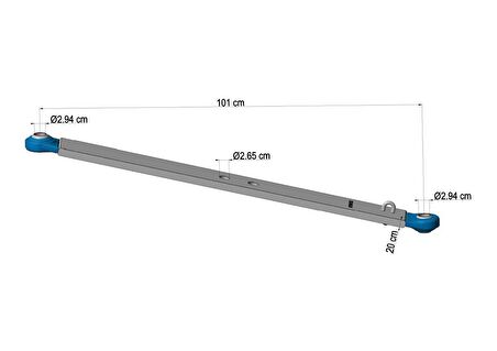 ALT ÇEKİ KOLU KOMPLESİ (2 delikli ) (Tümosan) (DYPTS-169)