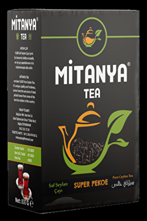 Mitanya Super Pekoe Dökme Siyah Çay 800 gr 