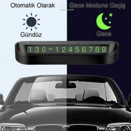 Şık Tasarım Mıknatıslı Gizli Park Telefon Kartı Konsol Aksesuarı Estetik Yapı Sürücü Gereci