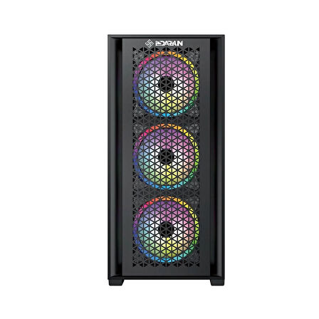 DARYUN NİRSA GAMING PRO 4 x 120 MM ARGB FANLI 750+80 BRONZ POWER SUPPLY BİLGİSAYAR KASASI
