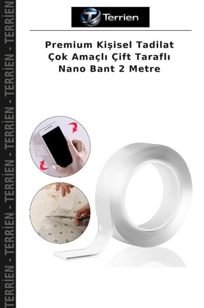 Premium Kişisel Tadilat Çok Amaçlı Çift Taraflı Nano Bant 2 Metre