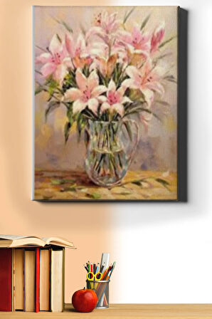 Sayılarla Boyama Seti Kasnaklı Zarif Zambak 60 X 75 Cm