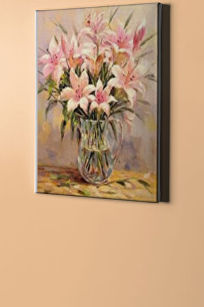 Sayılarla Boyama Seti Kasnaklı Zarif Zambak 60 X 75 Cm