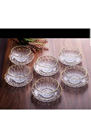 Glassware 12 Parça Kase Çerezlik Seti