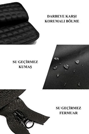 MacBook Pro 14" (M2 Max 2023) Gri Unisex Şık ve Koruyucu Omuz Askılı Laptop Çantası