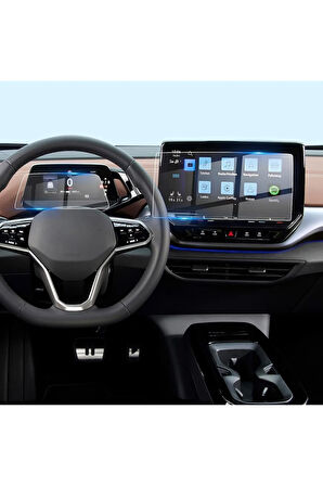 Volkswagen ID.3 Navigasyon Ve Gösterge Paneli Uyumlu Nano Ekran Koruyucu Multimedya Ekran Koruyucu