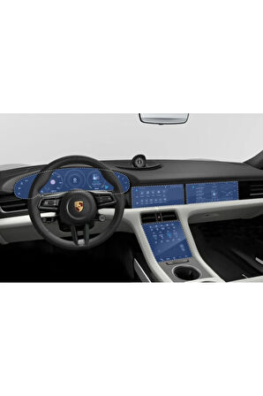 Porsche Taycan 4s Navigasyon Gösterge ve Bilgi Ekranı Uyumlu 9H Nano Ekran Koruyucu