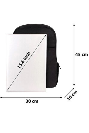 ASUS V16 (V3607) 16” Su Geçirmez Fermuar Detaylı Şık ve Koruyucu Sırt Laptop Çantası
