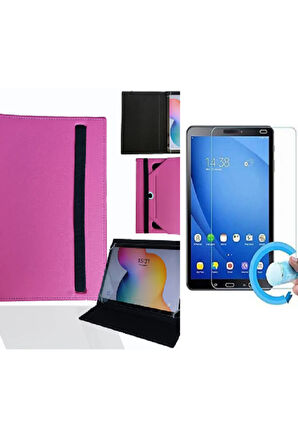 Samsung Galaxy Tab S9 Fe Plus Tablet Uyumlu Standlı Tablet Kılıfı + Nano Ekran Koruyucu