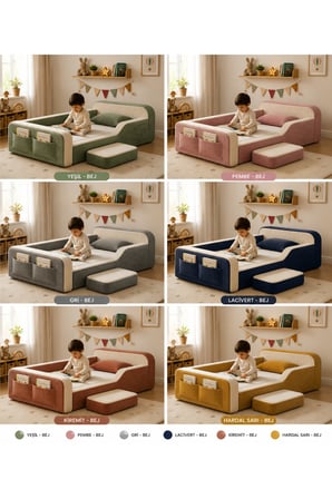 Dizanor Maxi Nest Tek Kısa Yan Kenarlı Montessori Yatak Seti