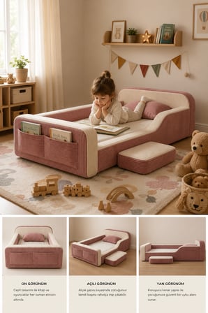 Dizanor Maxi Nest Tek Kısa Yan Kenarlı Montessori Yatak Seti