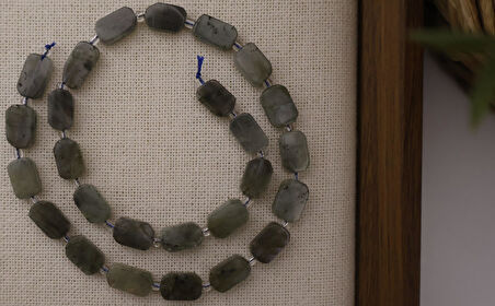 DİKDÖRTGEN KESİM LABRADORİT 8X12 MM DOĞAL TAŞ DİZİ- YÜKSEK KALİTELİ DOĞAL TAŞ