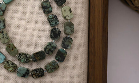 DİKDÖRTGEN KESİM TURKUAZ 8X12 MM DOĞAL TAŞ DİZİ- YÜKSEK KALİTELİ DOĞAL TAŞ