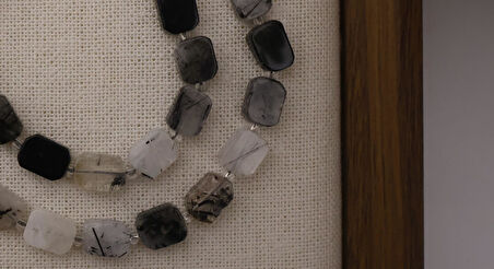 DİKDÖRTGEN KESİM RUTİL KUVARS 8X12 MM DOĞAL TAŞ DİZİ- YÜKSEK KALİTELİ DOĞAL TAŞ