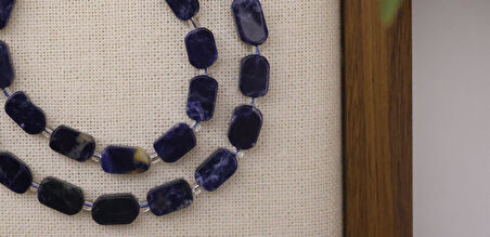 DİKDÖRTGEN KESİM SODALİT 8X12 MM DOĞAL TAŞ DİZİ- YÜKSEK KALİTELİ DOĞAL TAŞ