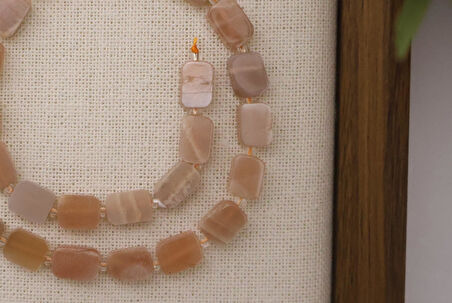 DİKDÖRTGEN KESİM GÜNEŞ TAŞI 8X12 MM DOĞAL TAŞ DİZİ- YÜKSEK KALİTELİ DOĞAL TAŞ