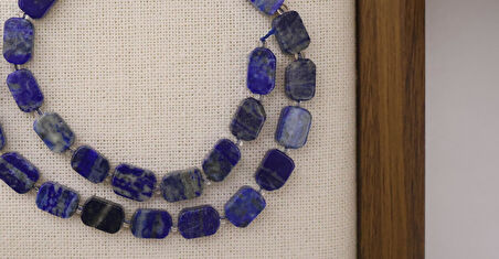 DİKDÖRTGEN KESİM LAPİS 8X12 MM DOĞAL TAŞ DİZİ- YÜKSEK KALİTELİ DOĞAL TAŞ