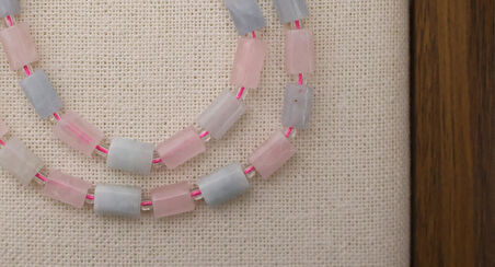 SİLİNDİR KÖŞELİ KESİM PEMBE KUVARS 8X11 MM DOĞAL TAŞ DİZİ- YÜKSEK KALİTELİ DOĞAL TAŞ