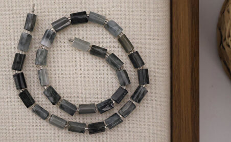 SİLİNDİR KÖŞELİ KESİM ŞAHİN GÖZÜ 8X11 MM DOĞAL TAŞ DİZİ- YÜKSEK KALİTELİ DOĞAL TAŞ