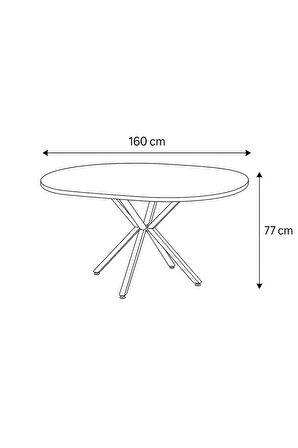 Zenit Plus Açılır Yuvarlak Masa (Sandalyesiz) – Traverten Desen, Kapuçino Ayak, Ø120→160 cm