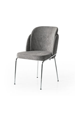 Zenit Plus Açılır Yuvarlak Masa Takımı – Siyah Mermer Krom Ayak – Ø120→160 cm. 4 Sandalye