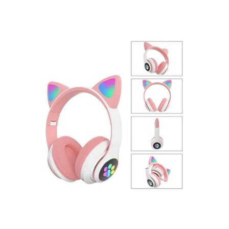 Delux Serisi Kedi Figürlü Bluetooth Kulaklık Müzik Dinleme Eğlenceli Hediye Fonksiyonel Ürün