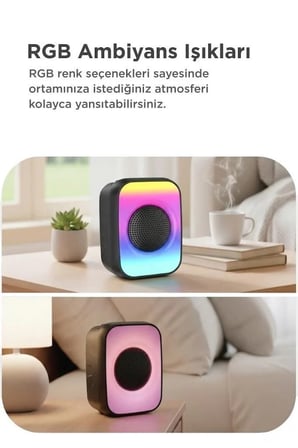 Özel Üretim Radyolu Alet Sunum Oynatıcı Bluetooth Hoparlör GTS1867 Siyah