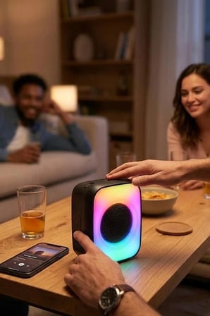 Özel Üretim Radyolu Alet Sunum Oynatıcı Bluetooth Hoparlör GTS1867 Siyah