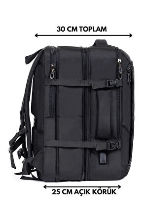 Su Geçirmez Oxford Kumaş, Ortopedik ve Fonksiyonel Körüklü Çanta 15.6  Leptop ve Tablet 10 Gözlü